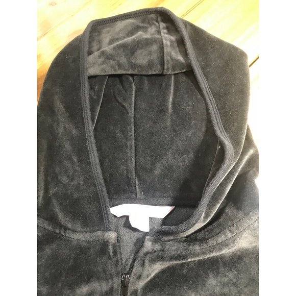 Victoria's Secret VSX Sexy Sport Velour Fitness Workout Zip Up Size Large Black - Picture 4 of 8